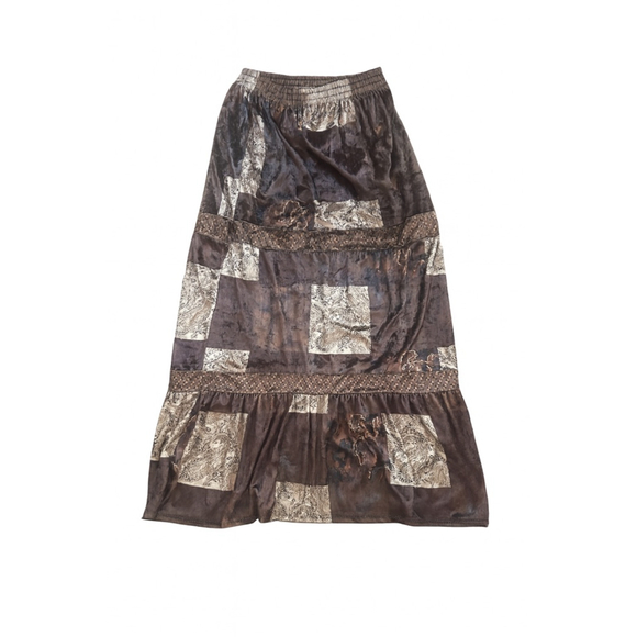 Women's Unbranded Maxi Skirt Size M Brown Silver - Picture 1 of 3
